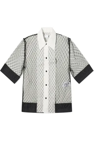 TOGA PULLA TOGA Tulle Lace Short Sleeve Shirt