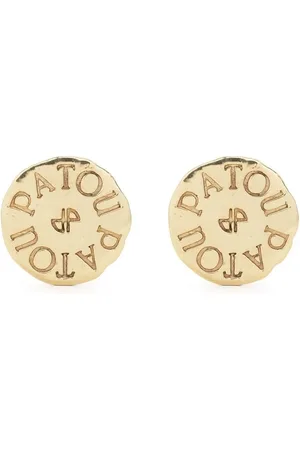 Patou Logo-engraved coin earrings