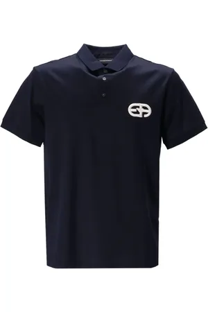 Emporio Armani Logo-patch button-fastening polo shirt