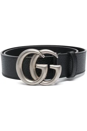 Gucci GG-buckle leather belt