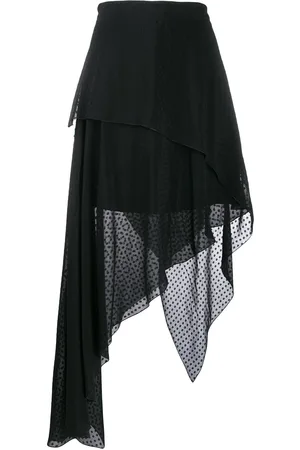 AMIRI Asymmetric polka dot skirt
