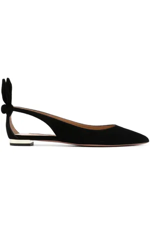 Aquazzura Deneuve suede ballerina shoes