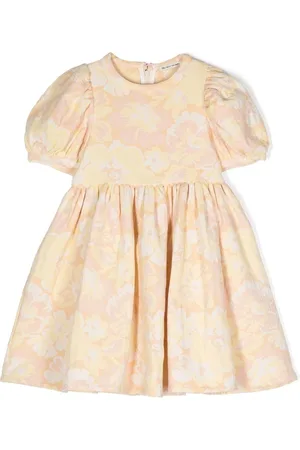 The New Society Puff-sleeve floral dress