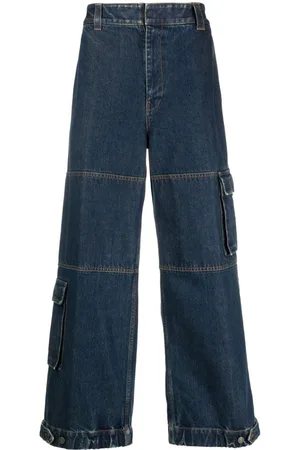 Gucci Logo-patch cotton wide-leg jeans