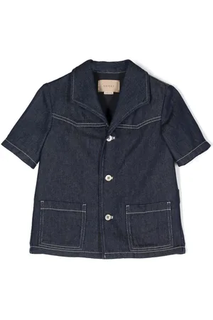 Gucci Logo-patch denim shirt