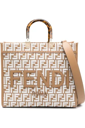 Fendi Medium Sunshine raffia tote bag