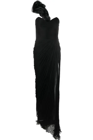 IRIS SERBAN Miranda scarf-embellished silk gown