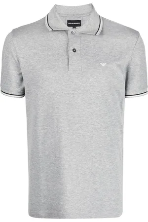 Emporio Armani Logo-print piqué-trim polo shirt