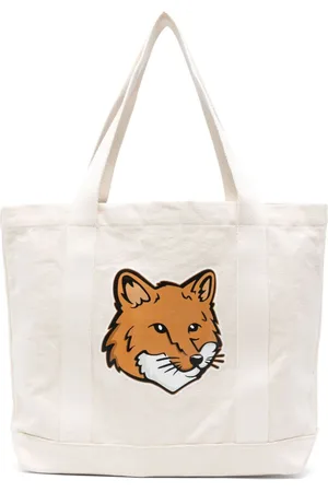 Maison Kitsuné Fox Head canvas tote bag
