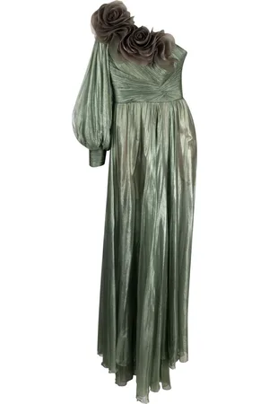 IRIS SERBAN Hellen one-sleeve maxi dress