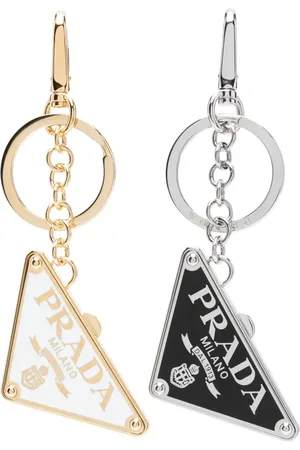 Prada Triangle-logo keyring