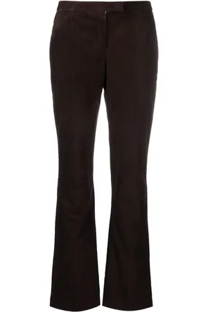 THEORY Flared leather trousers