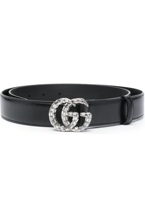 Gucci Double G crystal-embellished belt