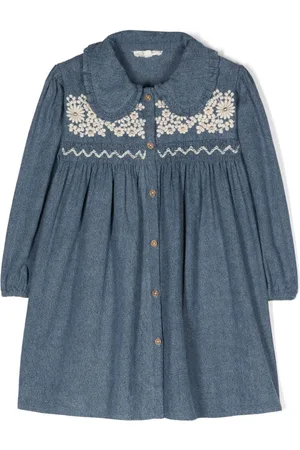 Louise Misha Marlotta denim flared dress