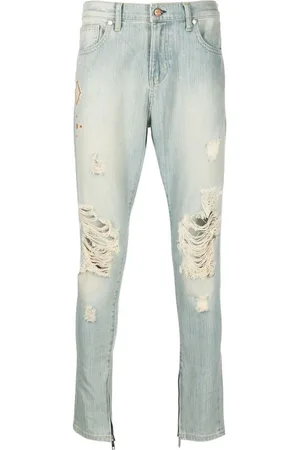 United Rivers Embroidered ripped skinny jeans