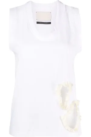 Calcaterra Cut-out-detail cotton vest