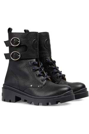 Gucci Double G-embossed leather boots