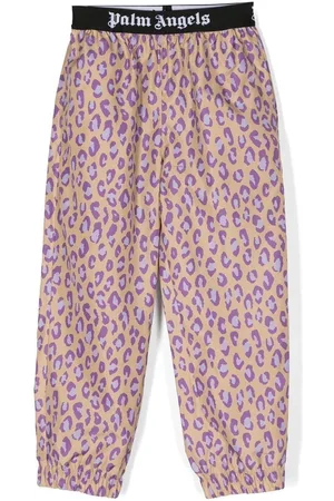 Palm Angels Leopard-print straight-leg track pants