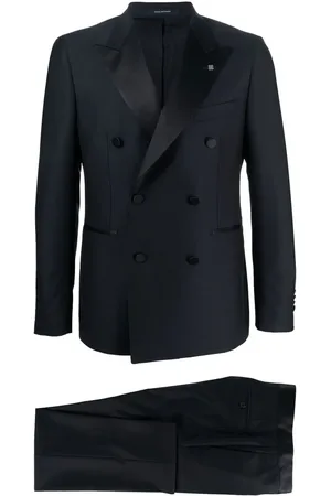TAGLIATORE Double-breasted virgin-wool two-piece suit