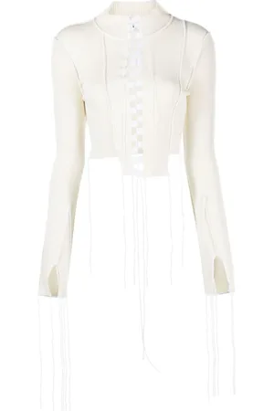 Julfer Exposed-seam ribbed crop top