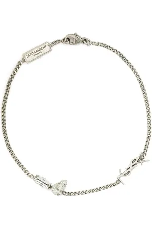 Saint Laurent Monogram-logo gemstone bracelet