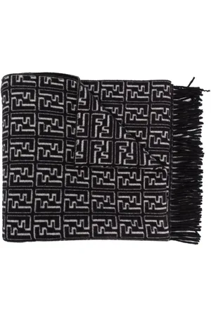 Fendi FF motif fringed scarf
