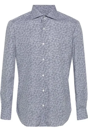 BARBA Floral-print cotton shirt