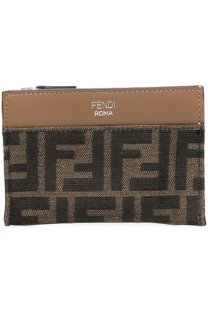 Fendi Monogram-print leather cardholder