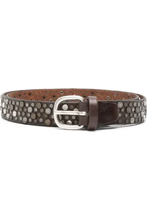 ERALDO Stud-embellished leather belt