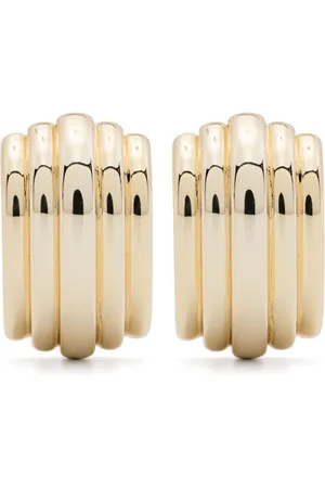 ANINE BING Polished ribbed earrings