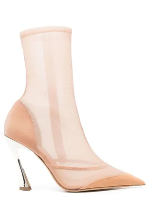 MUGLER 100mm semi-sheer ankles boots