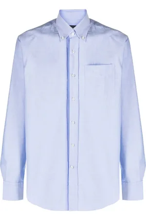 DEPERLU Spread-collar cotton shirt