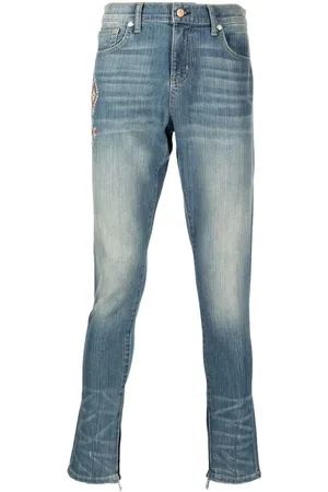 United Rivers Embroidered-detail skinny jeans