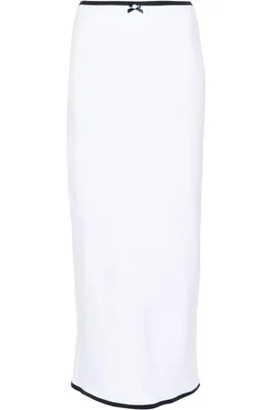 Rowen Rose Contrast-trim maxi skirt