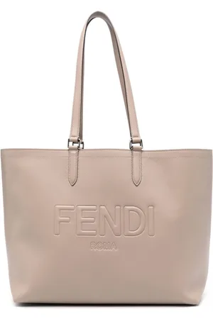 Fendi Embossed-logo leather tote bag