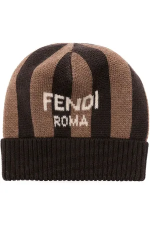 Fendi Striped virgin-wool beanie