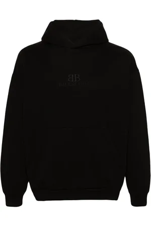 Balenciaga Logo-embroidered cotton hoodie