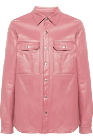 Rick Owens Coated-denim shirt jacket
