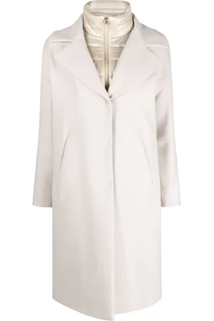 HERNO Padded-bib single-breasted coat