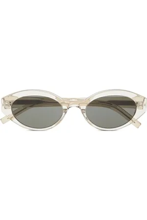 Saint Laurent Oval-frame transparent sunglasses