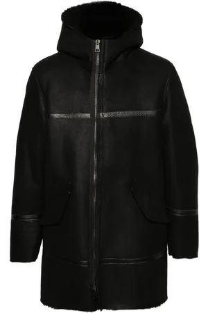 ERALDO Hooded leather coat