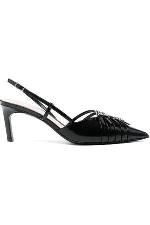 Gucci 65mm leather slingback pumps