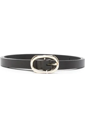 ANINE BING Leather buckle belt