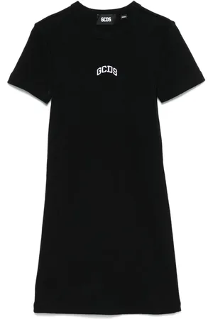 GCDS Logo-embroidered mini dress