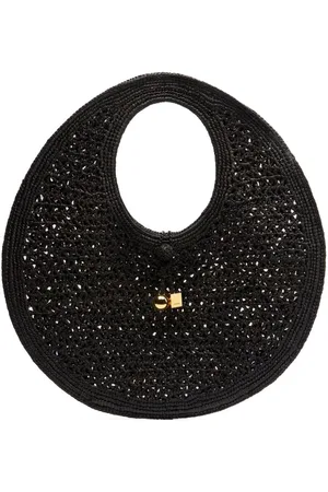 Jacquemus Le Rond Spiaggia raffia shoulder bag