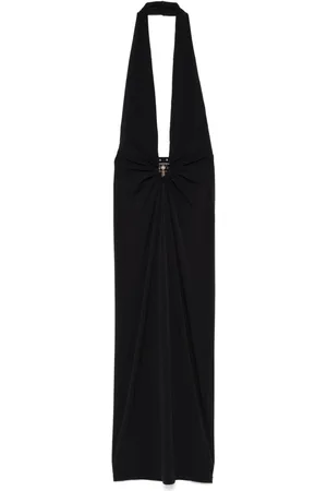 CHRISTOPHER ESBER Orbit-detail halterneck maxi dress