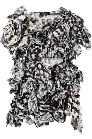 GIANLUCA CAPANNOLO 3d-detail floral-embroidered blouse