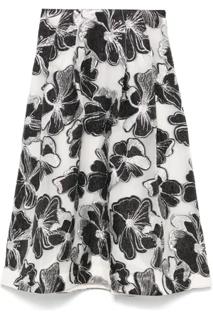STINE GOYA Anemone-jacquard voluminous midi skirt