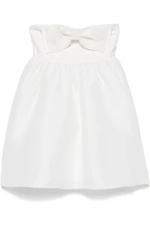 Self-Portrait Taffeta bandeau mini dress