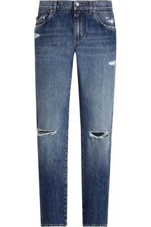 Dolce & Gabbana Ripped straight-leg jeans